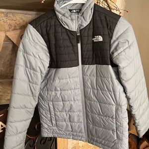 The North Face Gray and Black Puffer Jacket